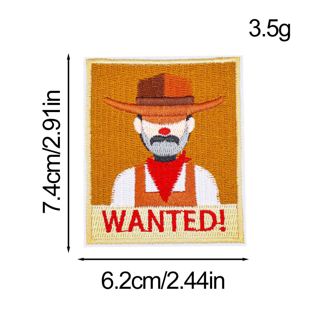 Wholesale Western patch yellow clothing accessories embroidery patch